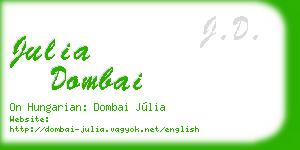 julia dombai business card