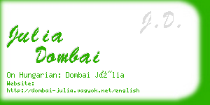 julia dombai business card